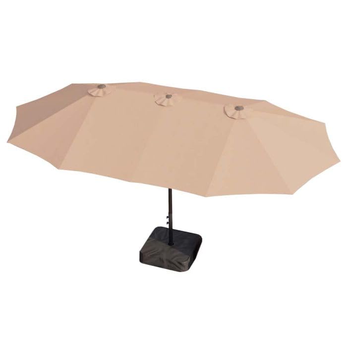 Garden Winds Replacement Canopy Top Cover Compatible with The Phi Villa, Aecojoy, PatioFestival, AbcCanopy, Kozyard, Lokatse A701007300, Pf18259, UB02, KZUM15NAV, PF19302 15 ft Umbrella - RipLock 350 - Green Garden Winds