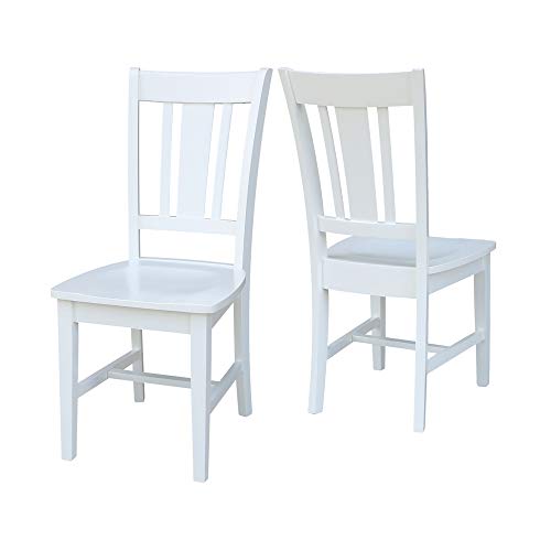 International Concepts Set of Two San Remo Splatback Dining Chairs, White IC International Concepts
