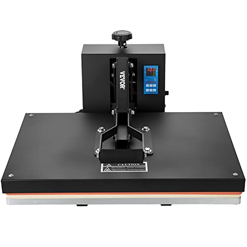 VEVOR Heat Press 16x24, 1700W Power Heat Press Machine, Fast Heating, High Pressure Heat Press Machine for T-Shirt, Digital Industrial Sublimation Printer for Heat Transfer Vinyl, Easy to Use, Black VEVOR