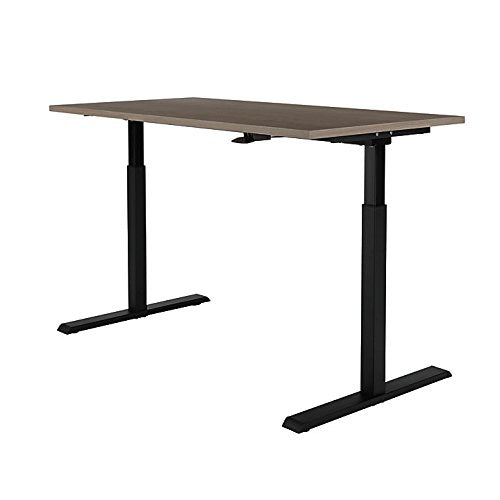 Realspace® Magellan 60" W Pneumatic Height-Adjustable Standing Desk, Gray Realspace