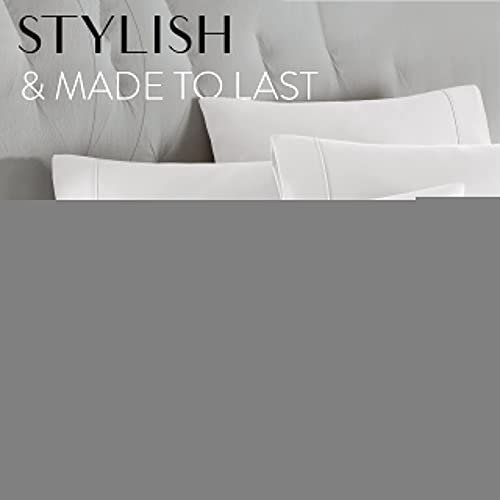 Danjor Linens Twin Bunk Bed Sheets w/ 2 Pillowcases, Lightweight Brushed Microfiber Deep Pockets, 4 Piece Fitted Bedding Sets, White Danjor Linens