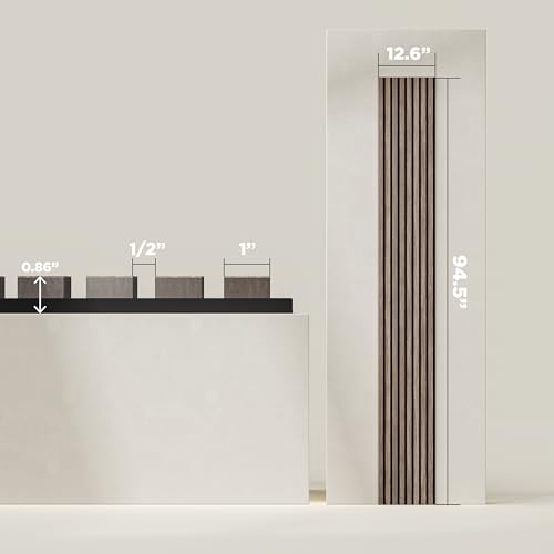 2-Pack Acoustic Wood Wall Panels - Wood Slat Wall Panels for Interior Wall Decor - Soundproof Wood Panels for Wall - Slat Wall Paneling - Wood Paneling for Walls and Ceilings COREMINDED