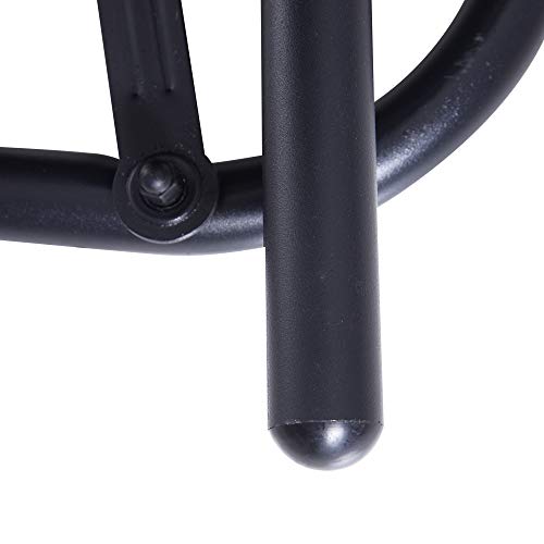 Outsunny 2-Person Outdoor Glider Bench, Patio Double Swing Rocking Chair Loveseat w/Powder Coated Steel Frame for Backyard Garden Porch, Black Outsunny