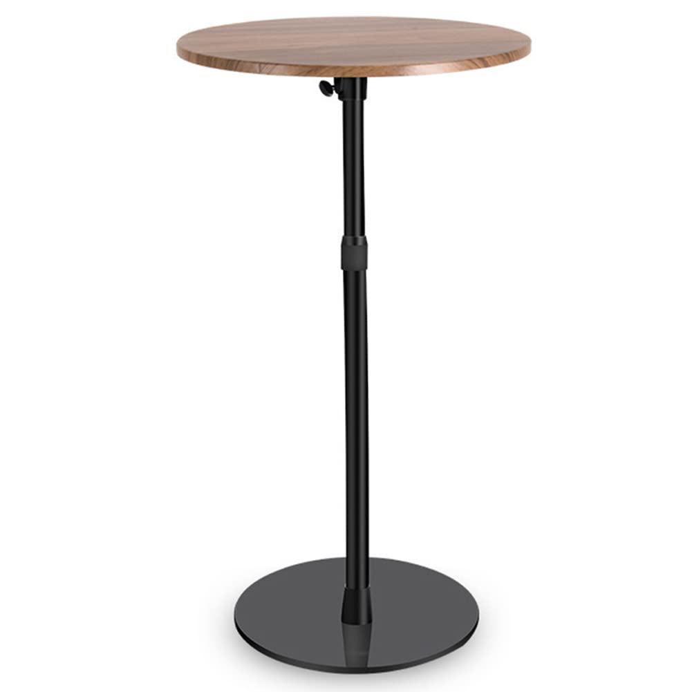 ERFEI Bar Table 15.75inch Small Round Top Adjustable Height 22.64-33.46in Multifunctional Side Table for Pub Bar Dining Bistro Cafe ERFEI