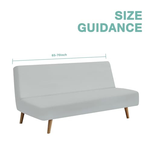 Luv4babe Waterproof Futon Cover for Armless Sofa Bed, Leakproof and Scratch-Resistant Futon Mattress and Couch Cover Protector for Kids, Cats and Dogs, Gray Luv4babe