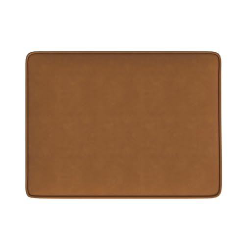 HomePop - Dinah 24" Storage Ottoman- Carmel Faux Leather HomePop