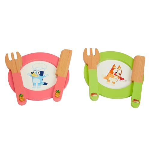 BLUEY – Wooden BBQ and Salad Set, 33-Piece Colorful Playset with Tongs and Food Pieces – Realistic Role-Play & Imaginative Fun for Ages 3 Years and Up, Medium BLUEY