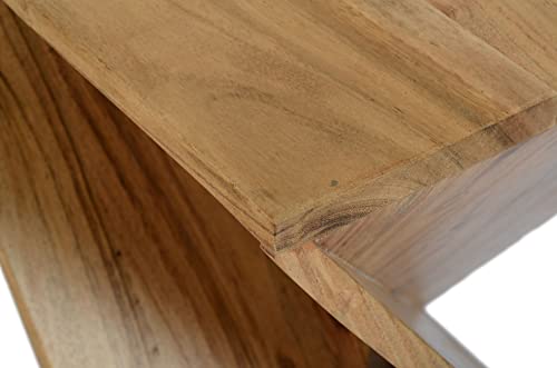 Solid Mango Wood Angled 24" Tall Mid-Century Modern Jasper Table Pre-Assembled Jofran Inc.