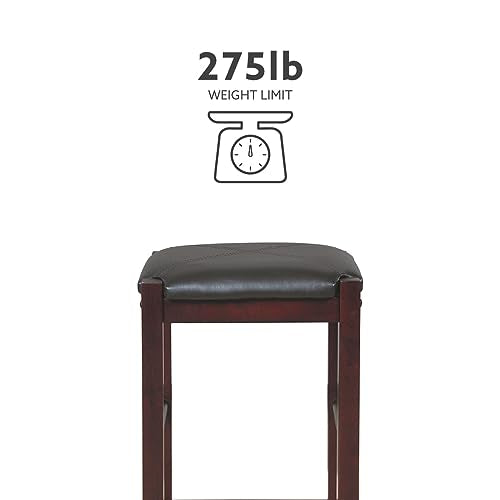 Linon Brown 3-Piece Table Faux Marble Tavern Set, 42" w x 22.25" d x 36" h Linon