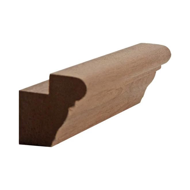 EWLR14 Kitchen Cabinet Light Rail Nose and Cove Ogea Moulding, 1-3/8" x 1-3/8", Poplar, 94" NewMouldings