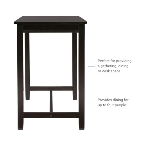 Linon Black 36 inch Counter Height Pub Claridge Table Linon