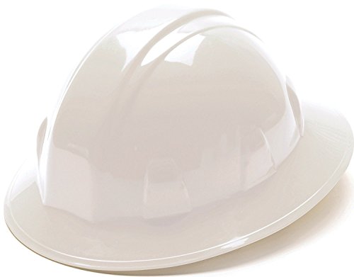 Pyramex Safety SL Series Full Brim Hard Hat, 4-Point Ratchet Suspension, White, Medium Pyramex Safety