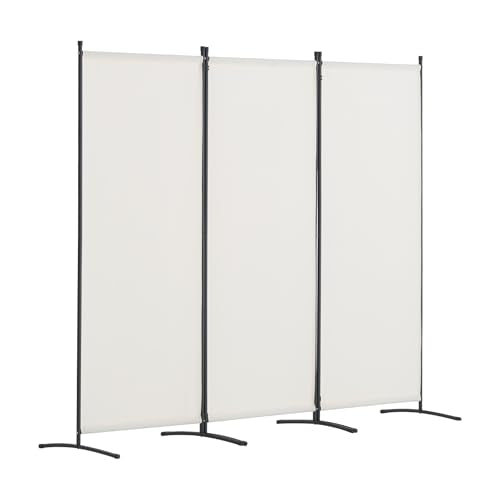 VEVOR Room Divider, 3 Panel Room Dividers and Folding Privacy Screens, Fabric Partition Room Dividers for Office, Bedroom, Dining Room, Study, Freestanding, White VEVOR