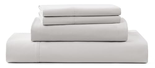 UGG Hedi Full XL Sheet Set 4-Piece Luxury Cooling Sheets Deep Pockets Premium Bedding with 2 Pillow Shams Hypoallergenic Machine Washable Soft Lightweight Bed Set for Bedroom, Full XL, Stone Grey UGG