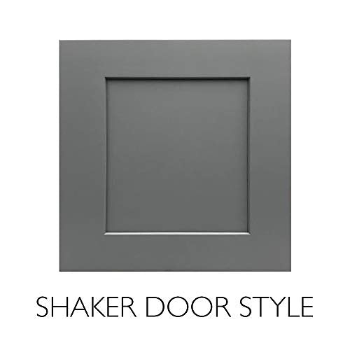 Design House 587063 Bath Modern Unassembled 2-Door Shaker Bathroom Vanity Cabinet Only, 24 x 18,Grey Design House