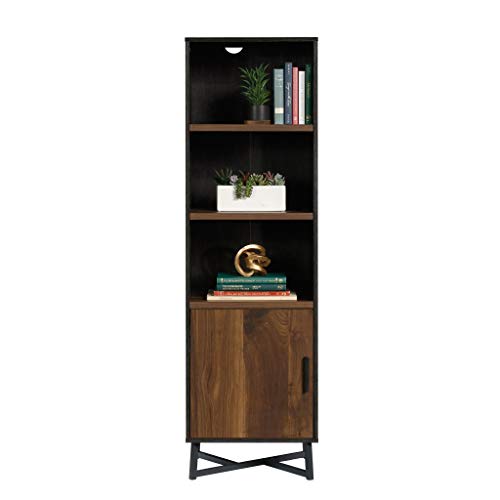 Sauder Canton Lane Industrial 3-Shelf Bookcase with Door/Book Shelf, Brew Oak Finish Sauder