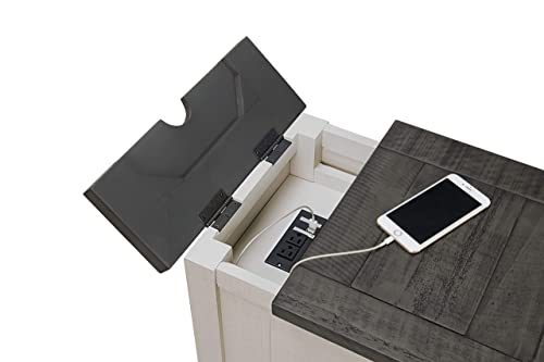 Martin Svensson Home Montery Chairside Table, White with Grey Top Martin Svensson Home