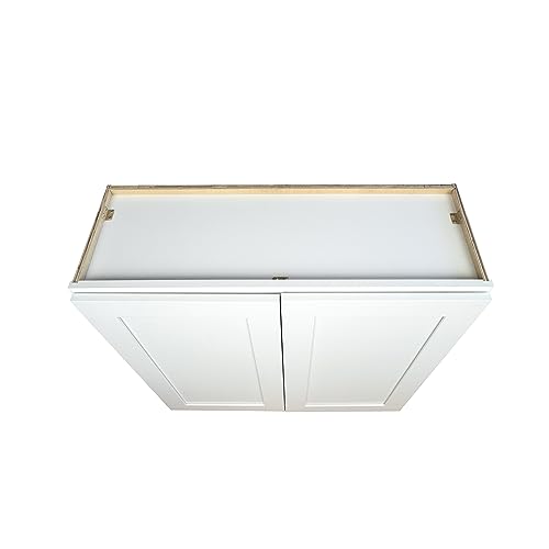 Hollywood Fabiani Design Shaker Wall Kitchen Cabinet Ready to Assemble, 33 in. W x 12 in. D x 36 in. H, White Hollywood Fabiani Design