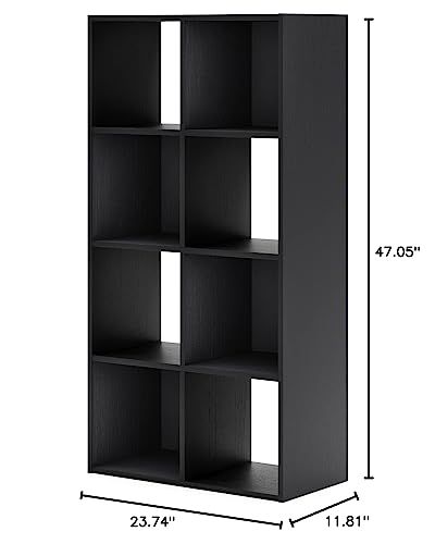 Signature Design by Ashley Langdrew 8 Cube Storage Organizer or Bookcase, Black Signature Design by Ashley