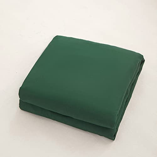 Bedding Twin Size Fitted Sheet Only - Deep Pocket - Fits 15inches Bed Matress Sheet- Bottom Sheet - Soft and Microfiber-Easy Care-Dark Green rushrushlulu