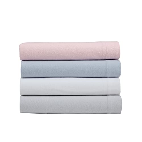 Laura Ashley - Flannel Sheets Twin Size, Anti-Pilling & Wrinkle Resistant Cotton, Touchably Soft for All-Season Comfort - Bed Sheets with Matching Pillowcase & Fitted Sheet (Bright Blush) Laura Ashley
