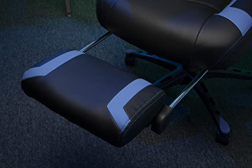 RESPAWN 110 Ergonomic Gaming Chair with Footrest Recliner - Racing Style High Back PC Computer Desk Office Chair - 360 Swivel, Adjustable Lumbar Support, Headrest Pillow, Padded Armrests - 2021 Blue RESPAWN
