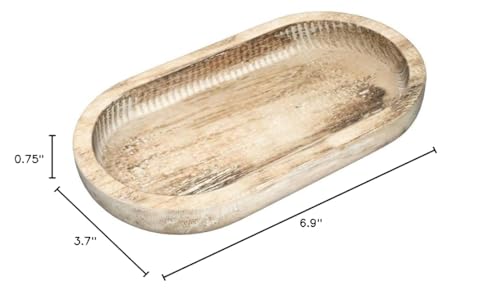 Sweet Water Decor Rustic Wood Tray for Home | Kitchen and Bathroom Dispenser Holder | Jewelry Dish | Wooden Soap Holder for Bottles | Trays for Counter Tops | Vanity Plate | Farmhouse Dish Décor Sweet Water Decor