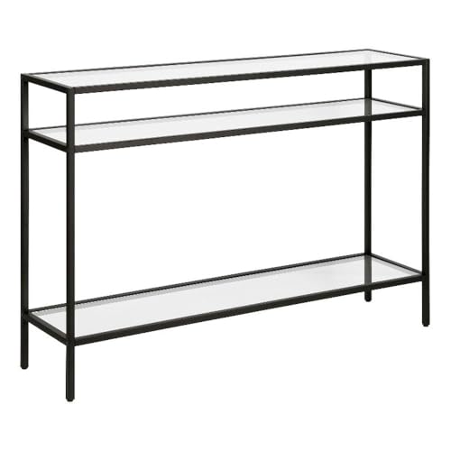 Siviline 42'' Wide Rectangular Console Table in Blackened Bronze Henn&Hart