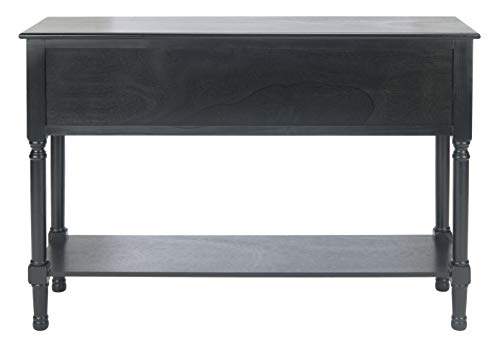Safavieh Home Collection Haines Black 4-Drawer Bottom Shelf Console Table SAFAVIEH