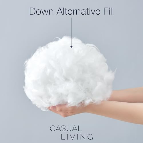 Casual Living Twin XL Duvet Insert Comforter Cooling Blanket Lightweight Hypoallergenic Reversible White Comforter Fluffy Bedding Down Alternative Washable for College Dorm Essentials, Twin XL, White CASUAL LIVING