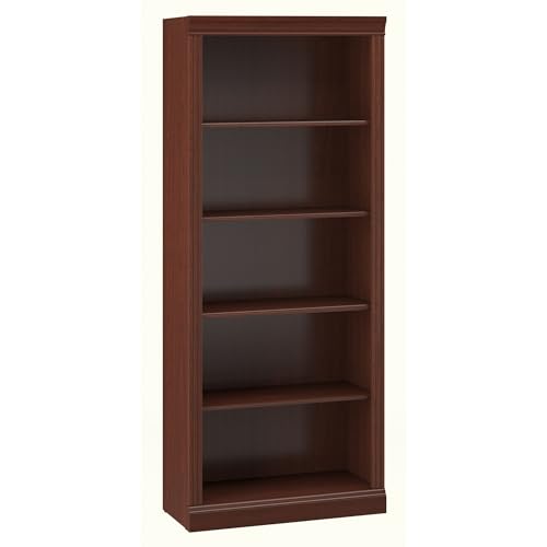 Saratoga Tall 5 Shelf Bookcase in Harvest Cherry by Bush Business Furniture Bush Business Furniture