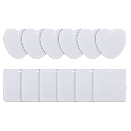 Ruitutedianzi 200 Pieces Sublimation Air Freshener Blanks DIY Air Freshener Scented Blank Car Pressed Felt for DIY Heat Press-Round Ruitutedianzi