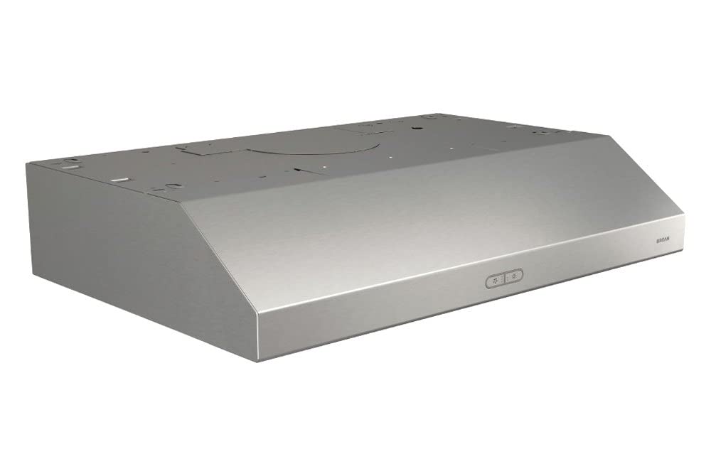 Broan-NuTone NuTone BCDF136SS Glacier Range Hood with Light Exhaust Fan for Under Cabinet, Stainless Steel, 36-Inch Broan-NuTone