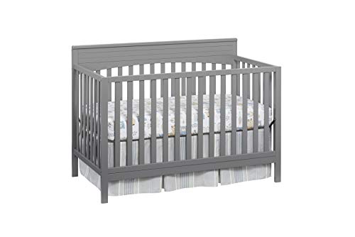 Oxford Baby Harper 4-in-1 Convertible Crib, Dove Gray, GreenGuard Gold Certified Oxford Baby
