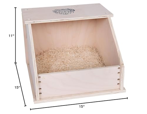 Small Pet Select - Chicken Nesting Box, 15x15x11, for Hens Laying Eggs, Wooden, Chicken Coop Nest Box, Made in The USA Small Pet Select
