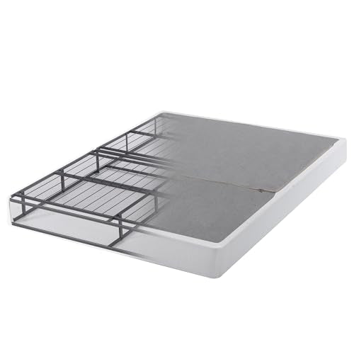 ZINUS 7.5 Inch Box Spring with Cover, No Assembly Mattress Foundation, Sturdy Metal Structure, Full, White Zinus