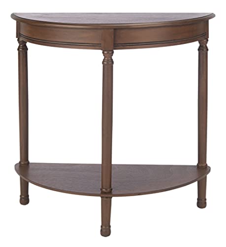 Safavieh Home Collection Tinsley Brown Half Moon Console Table CNS5723C SAFAVIEH