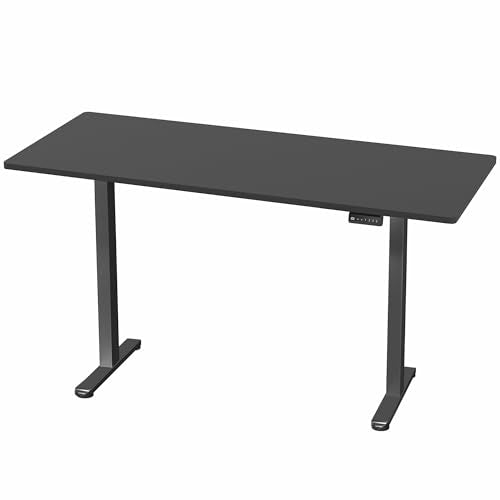 VIVO Electric 71 x 30 inch Standing Desk, Dual Motor Memory Controller Height Adjustment, E2B Series, Solid One-Piece Black Top Black Frame, DESK-KIT-E2B71B VIVO