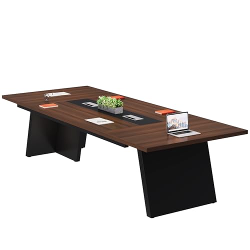 Tribesigns 8ft Conference Table, Large Meeting Table for 8-10 People, Business Seminar Furniture for Office Conference Room Tribesigns