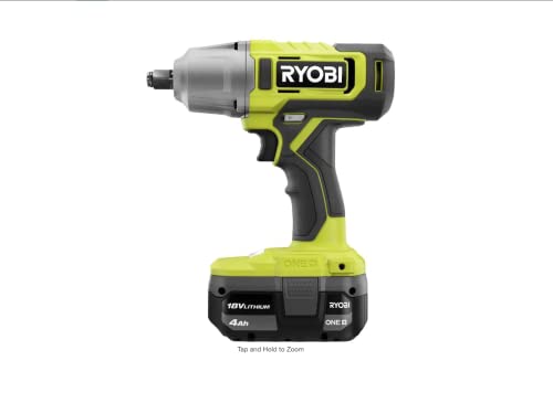 RYOBI ONE+ 18V Cordless 1/2 in. Impact Wrench Kit with 4.0 Ah Battery and Charger, (PCL265K1) RYOBI
