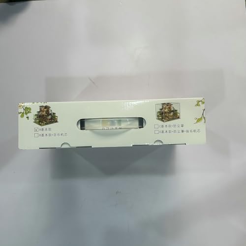 Foyucool Miniature House Kit, Tiny House Kit with Light, DIY Mini House Building Kits for Adults to Building, Unique Gift for Birthday Christmas, Bamboo Spring Courtyard Foyucool