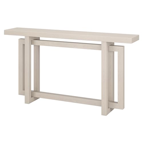 Henn&Hart Breslow Console Table, 55" Wide, White Henn&Hart