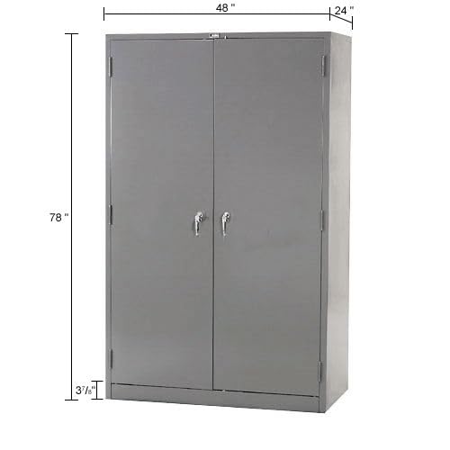 Global Industrial Unassembled Metal Storage Cabinet 48x24x78, Gray Global Industrial