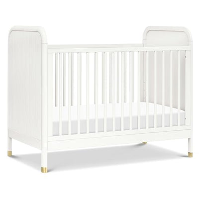 Namesake Brimsley Tambour 3-in-1 Convertible Crib in Warm White, GREENGUARD Gold Certified