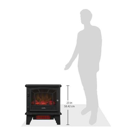 duraflame® Infrared Quartz Electric Fireplace Stove Heater, Black Duraflame