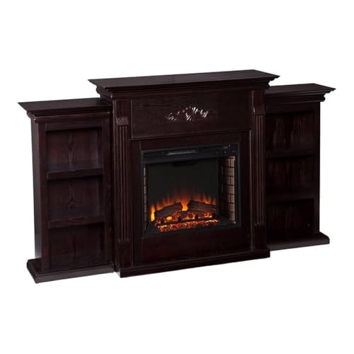 SEI Furniture Tennyson Electric Bookcases Fireplace, Espresso (FA8545BE) SEI Furniture