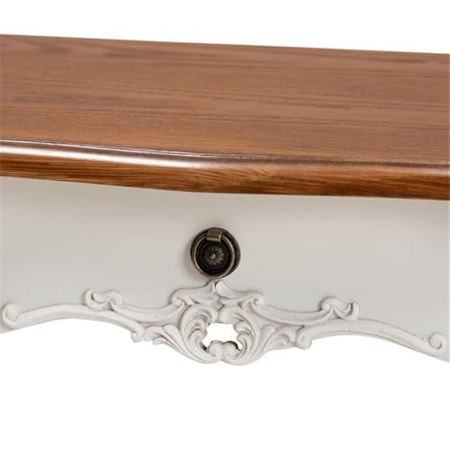 Baxton Studio Sophie Classic Traditional French Country White and Brown Finished Small 3-Drawer Wood Console Table Baxton Studio