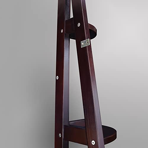 Casual Home Espresso 5-Shelf Corner Ladder Bookcase for Stylish Storage Casual Home