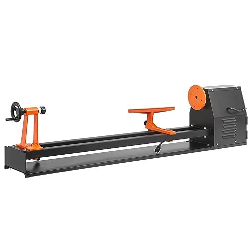 VEVOR Benchtop Wood Lathe, 14 in x 40 in, 0.5 HP 370W Power Wood Turning Lathe Machine, 4 Speed Adjustable 885/1245/1715/2425 RPM with Chisels Faceplate Plastic Handle Hex Wrench, for Woodworking VEVOR