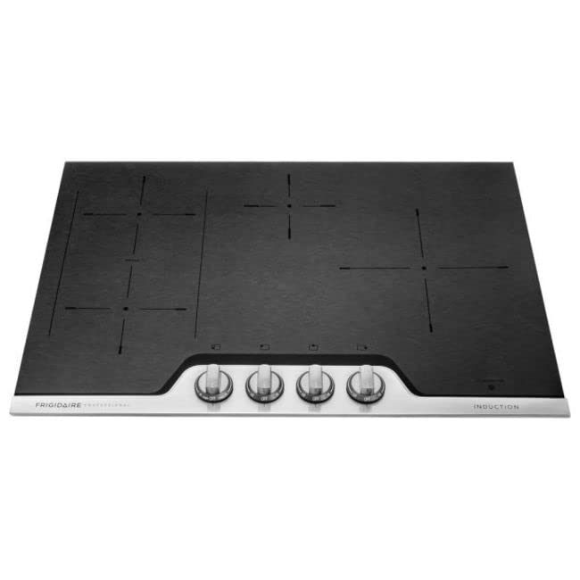 Frigidaire Professional FPIC3077RF 30" ADA Compliant Induction Cooktop with 4 Elements, PowerPlus Induction Technology, SpacePro Bridge Element, and Knob Controls: Stainless Steel Frigidaire